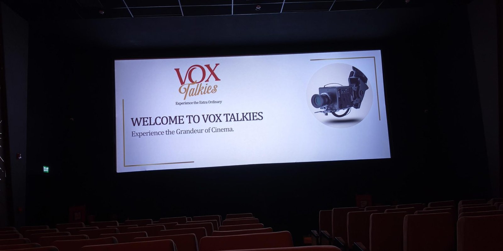 A bright, evenly lit projection filling the Vox Talkies screen